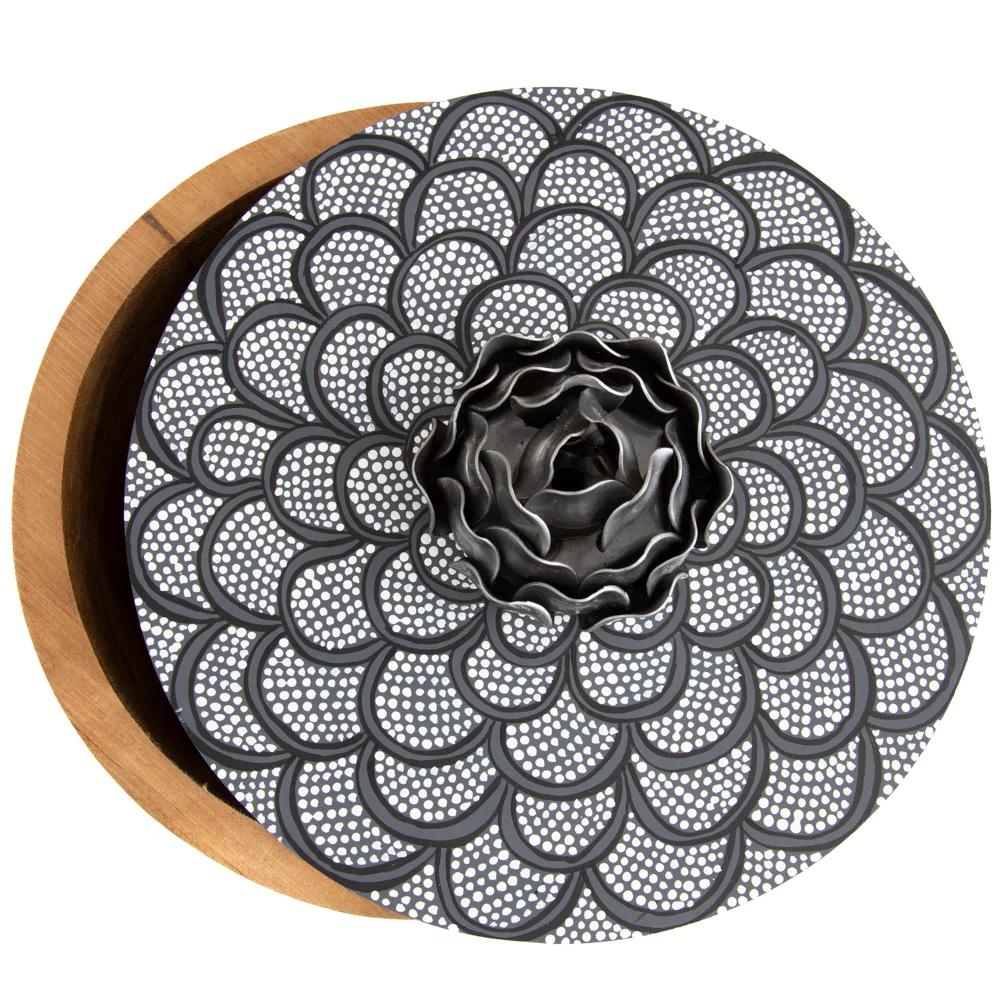 Hand-painted Parota Solid Wood Kitchen Tortillero/Basket - Image 7