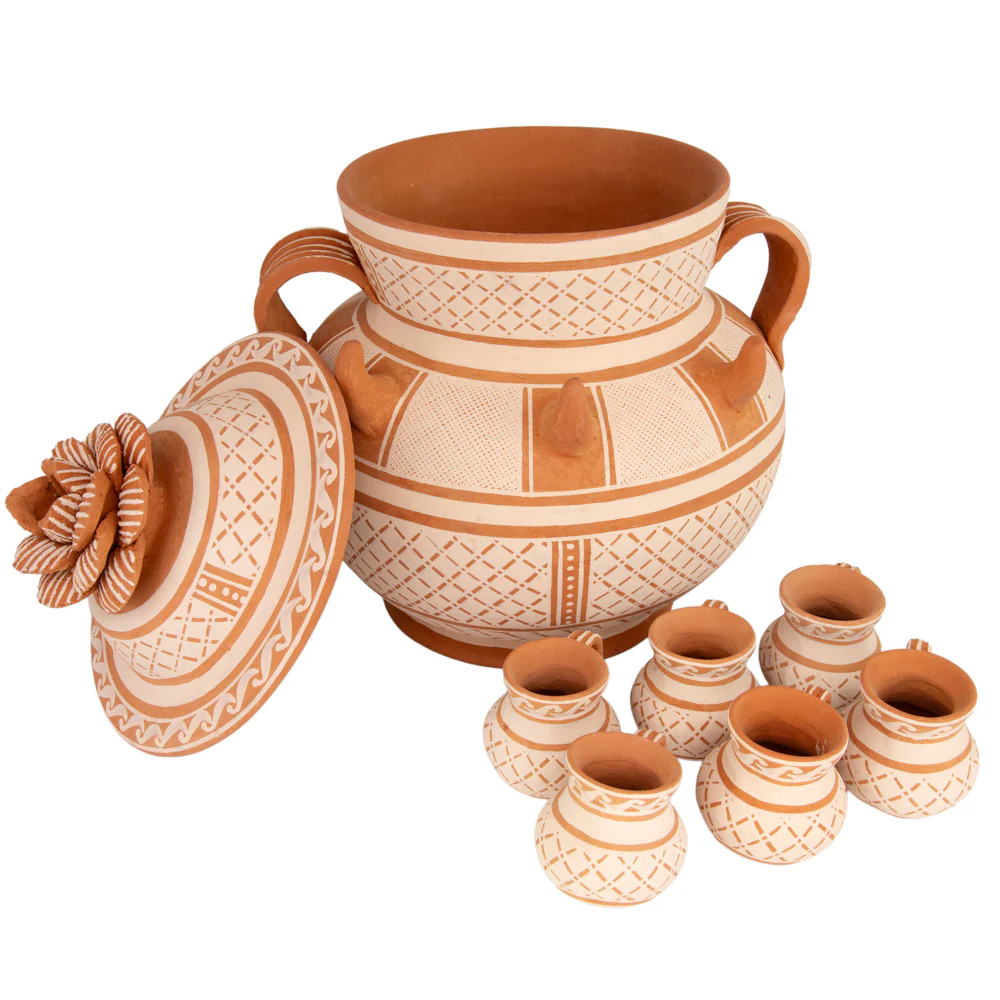 Patamban Ponchera, Vase with Mini Mug - Image 5