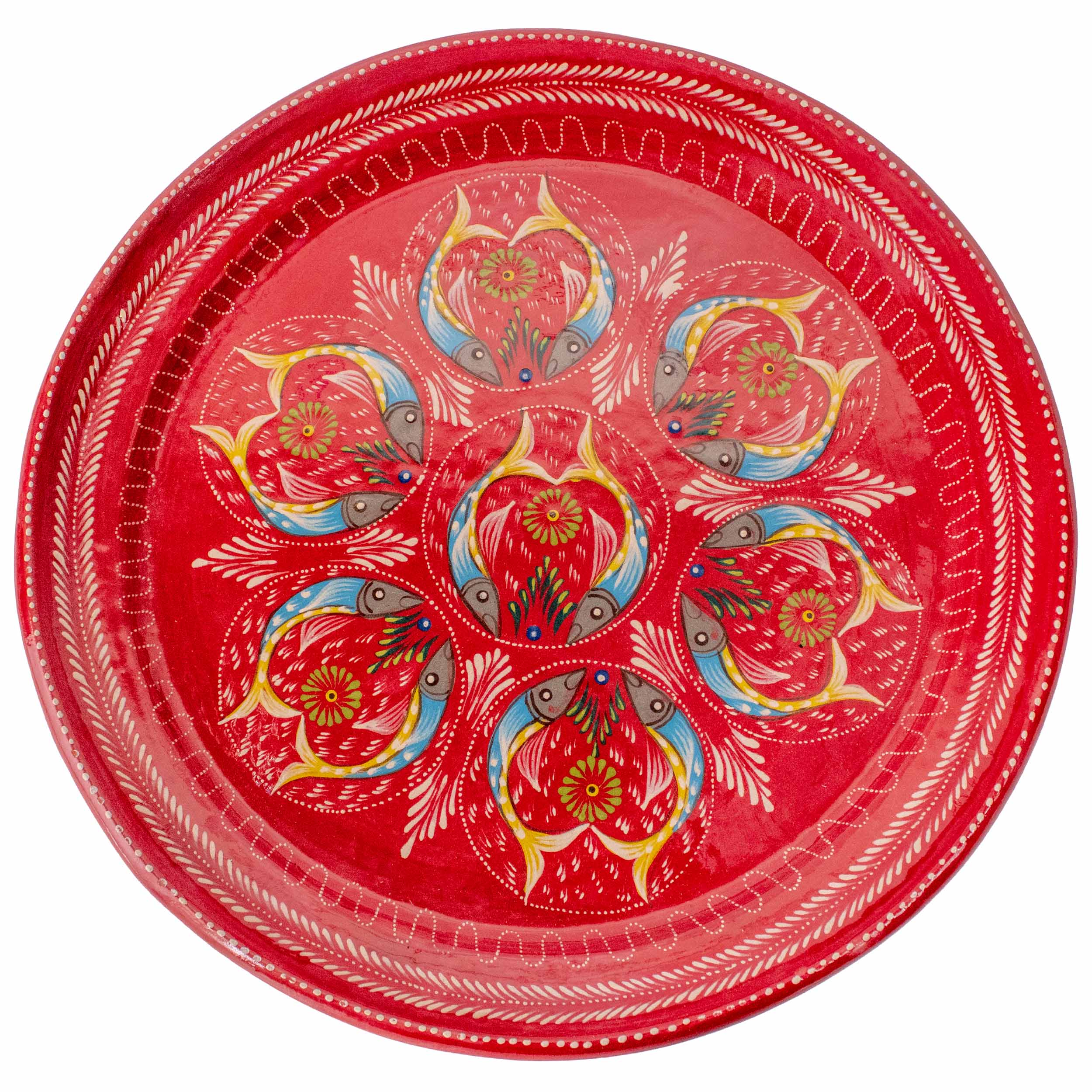 Peces de Capula Medium Serving Platter with Mandala - Image 11