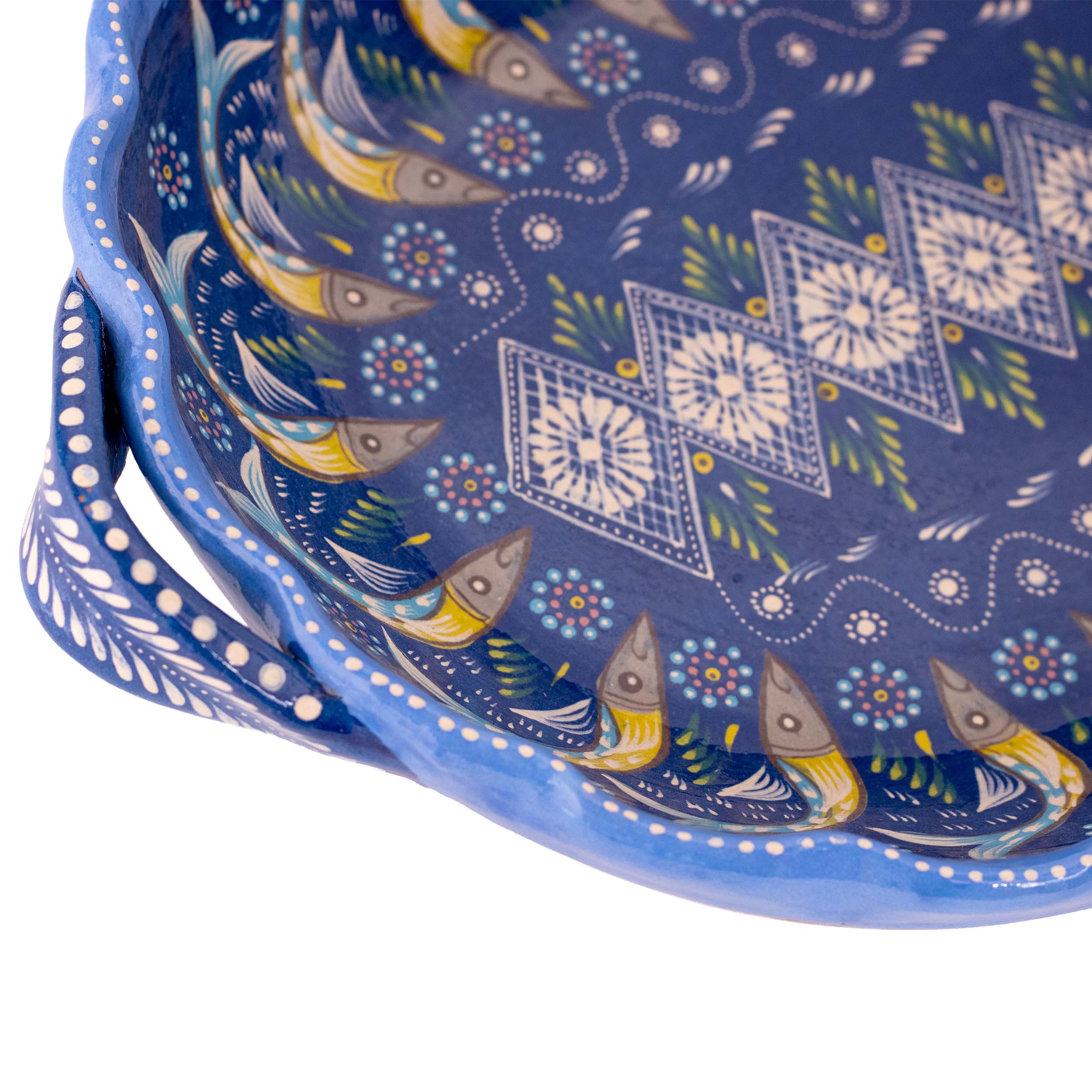 Peces de Capula Scalloped Rim Elongated Oval Tray - Image 6