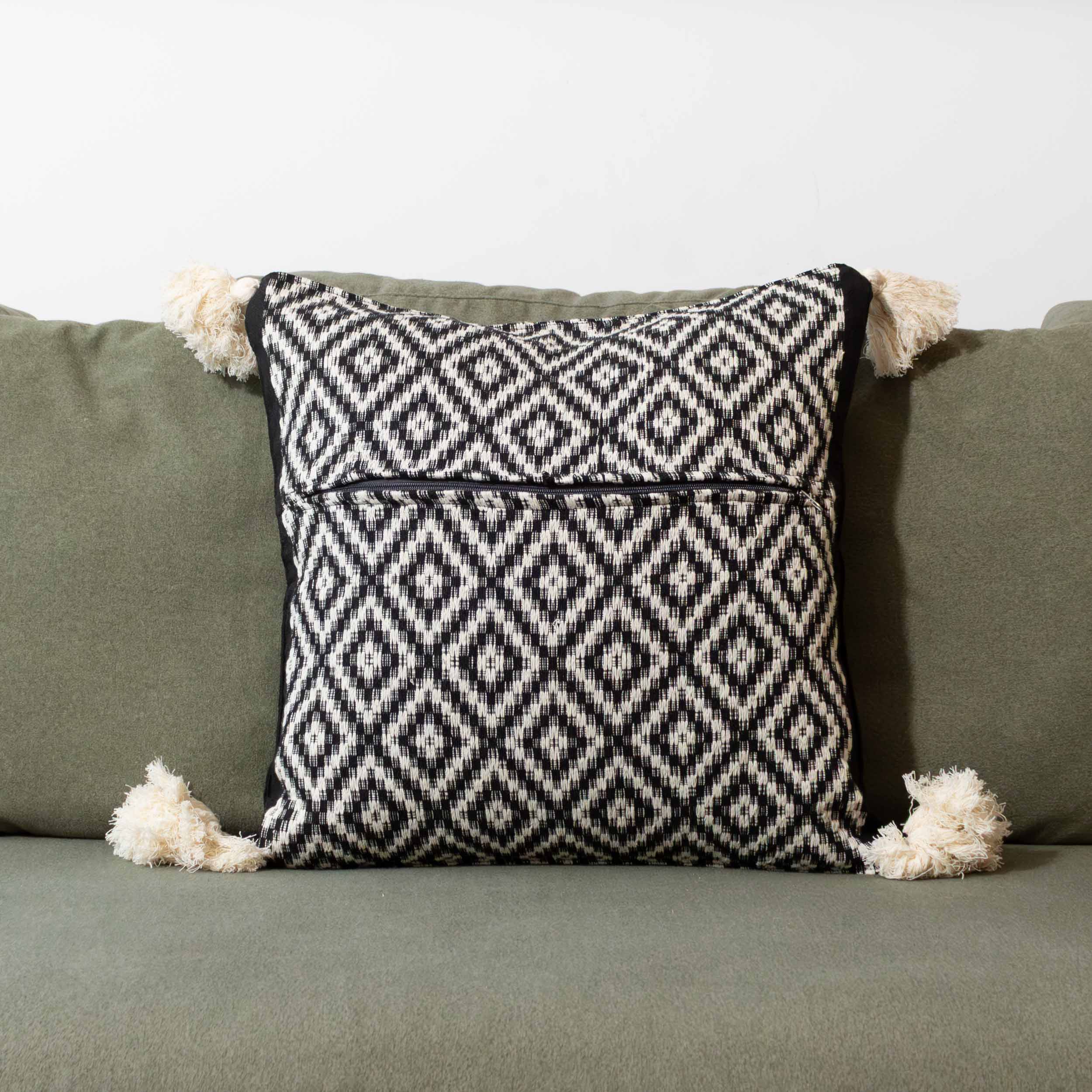 Pedal Loom Textured Diamond Pillow Cover, 20" x 20" - Image 4