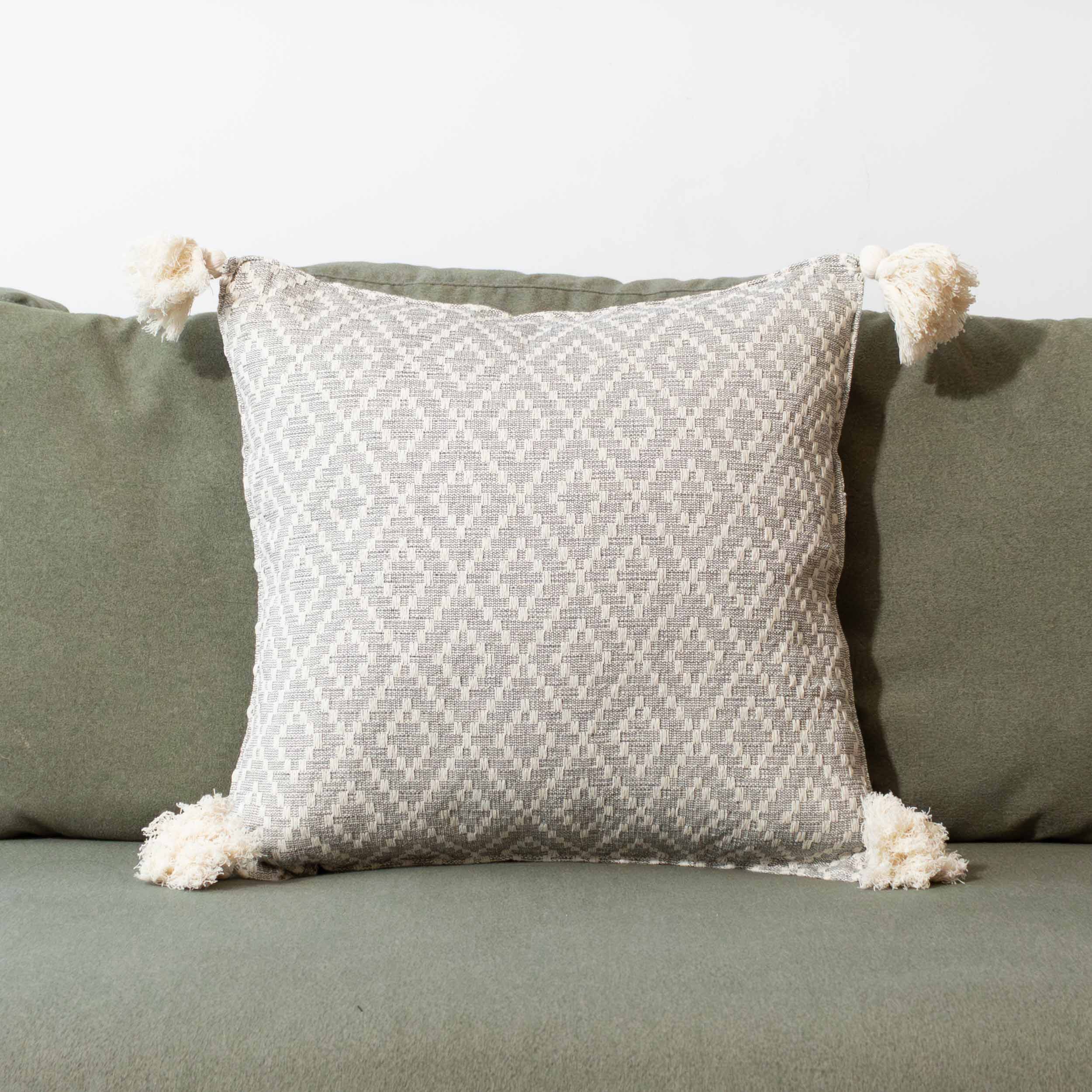 Pedal Loom Textured Diamond Pillow Cover, 20" x 20" - Image 5