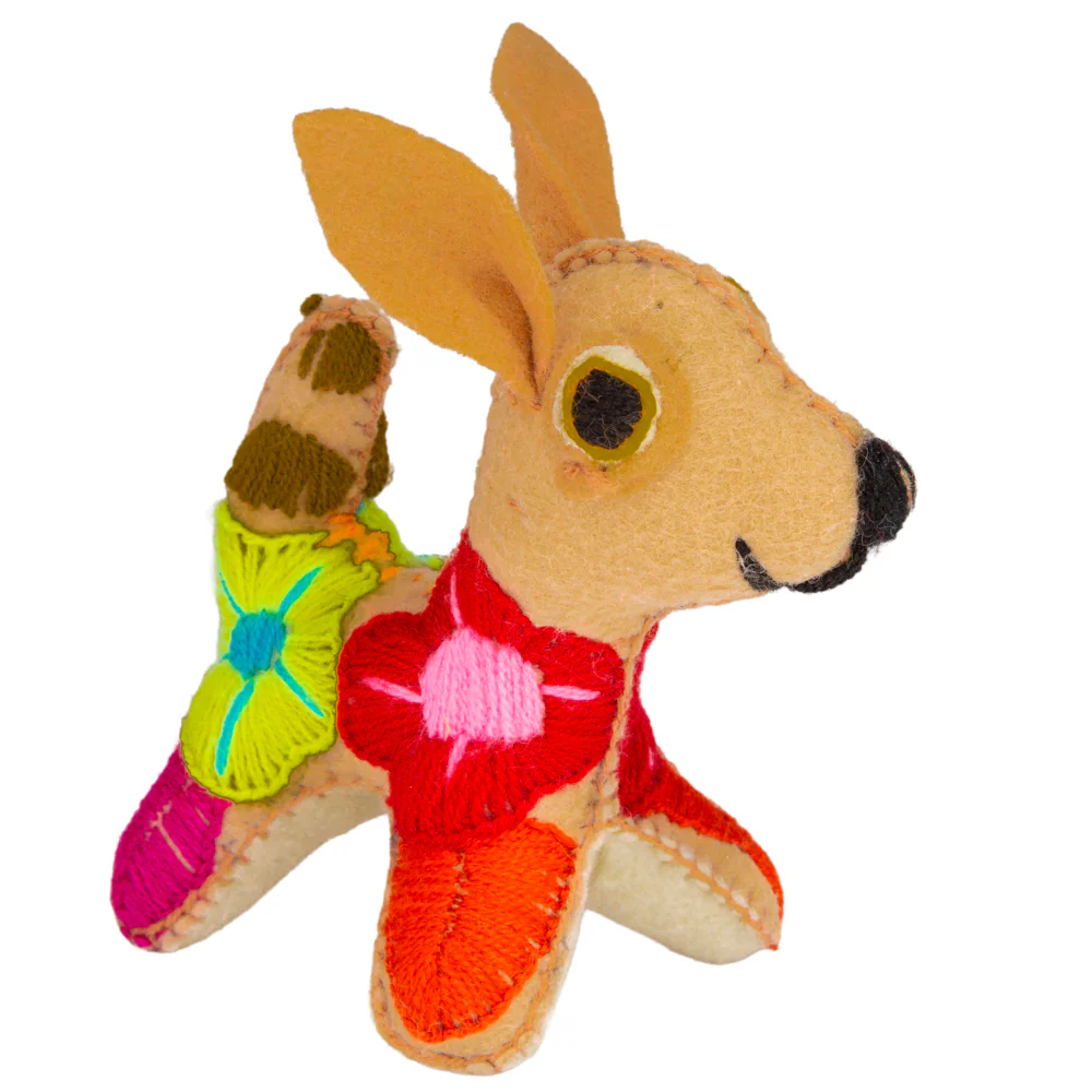Popped Eyes Dog Hand-Embroidered Stuffed Animal - Image 8