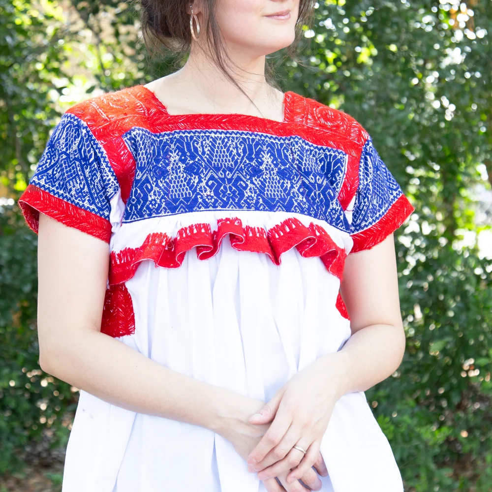 Puebla Classic Embroidered Ruffles Blouse - Image 13