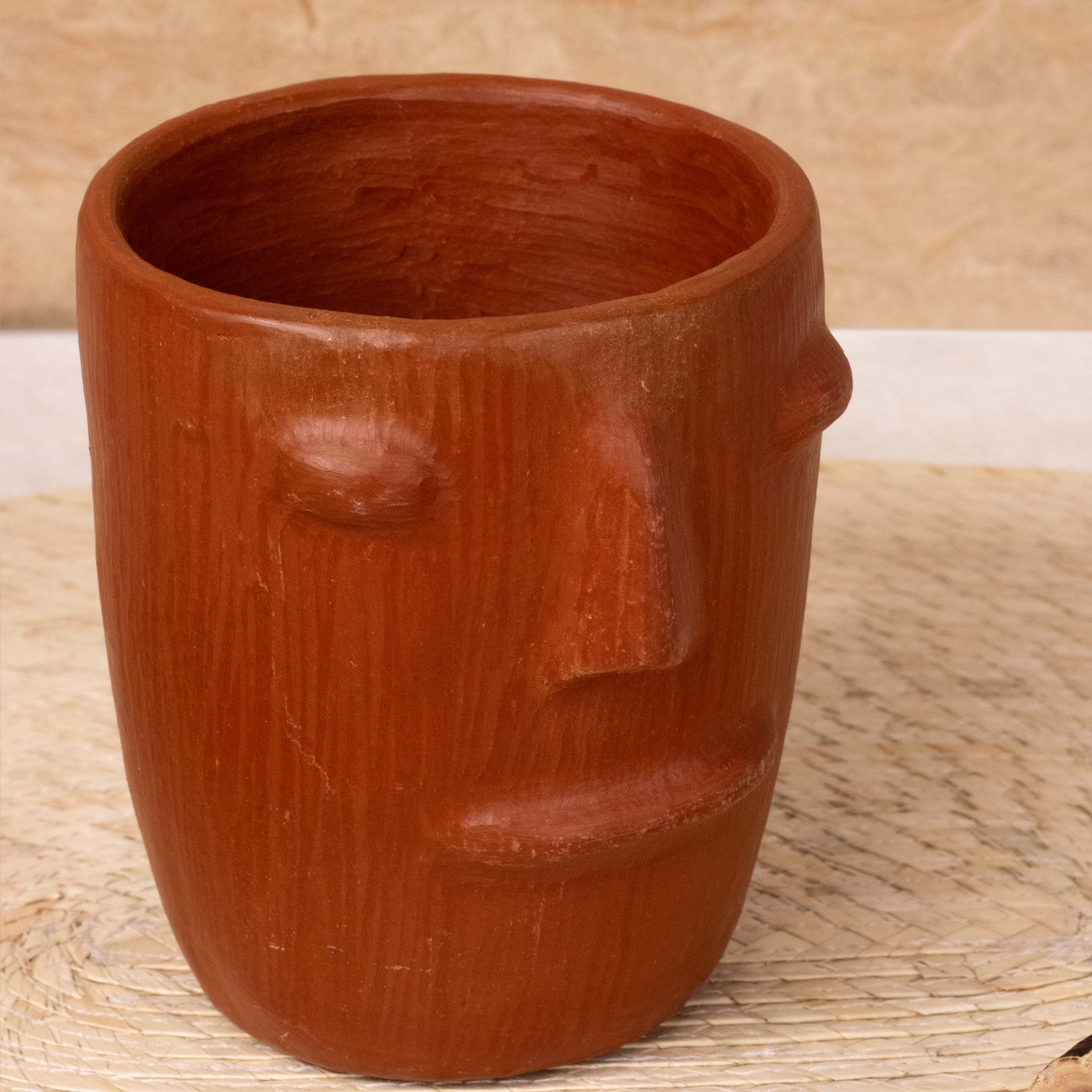 Red Clay Terracotta Face Mug - Image 5