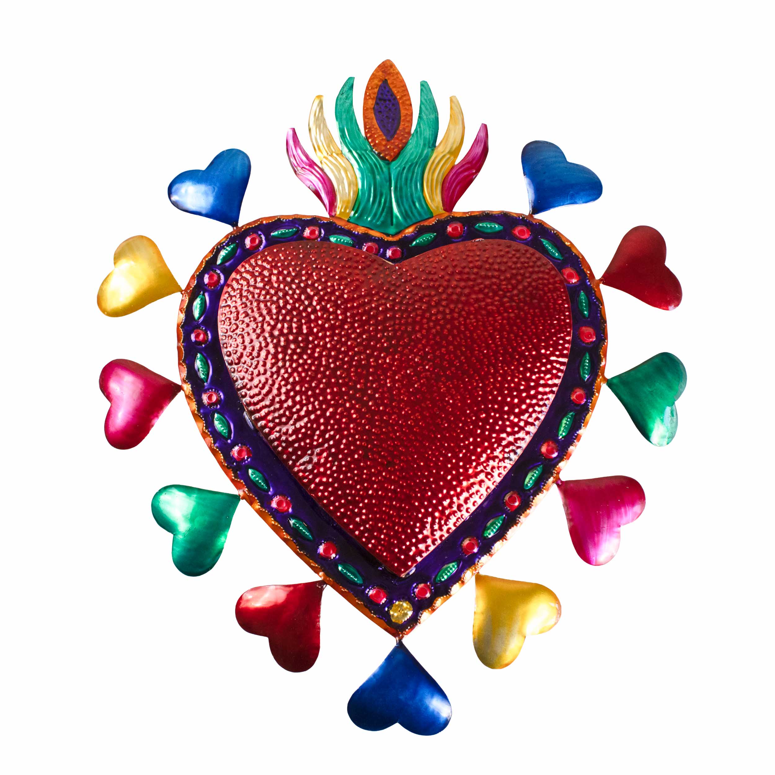 Sacred Heart of Hearts Milagro Tin Art Wall Decor - Image 5
