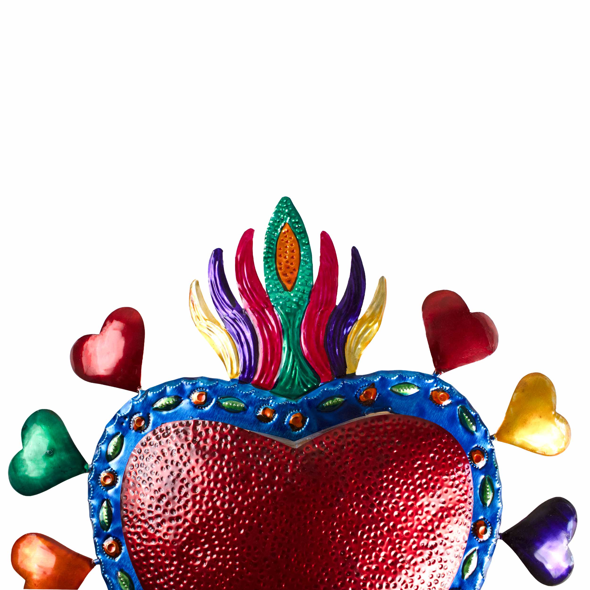 Sacred Heart of Hearts Milagro Tin Art Wall Decor - Image 8
