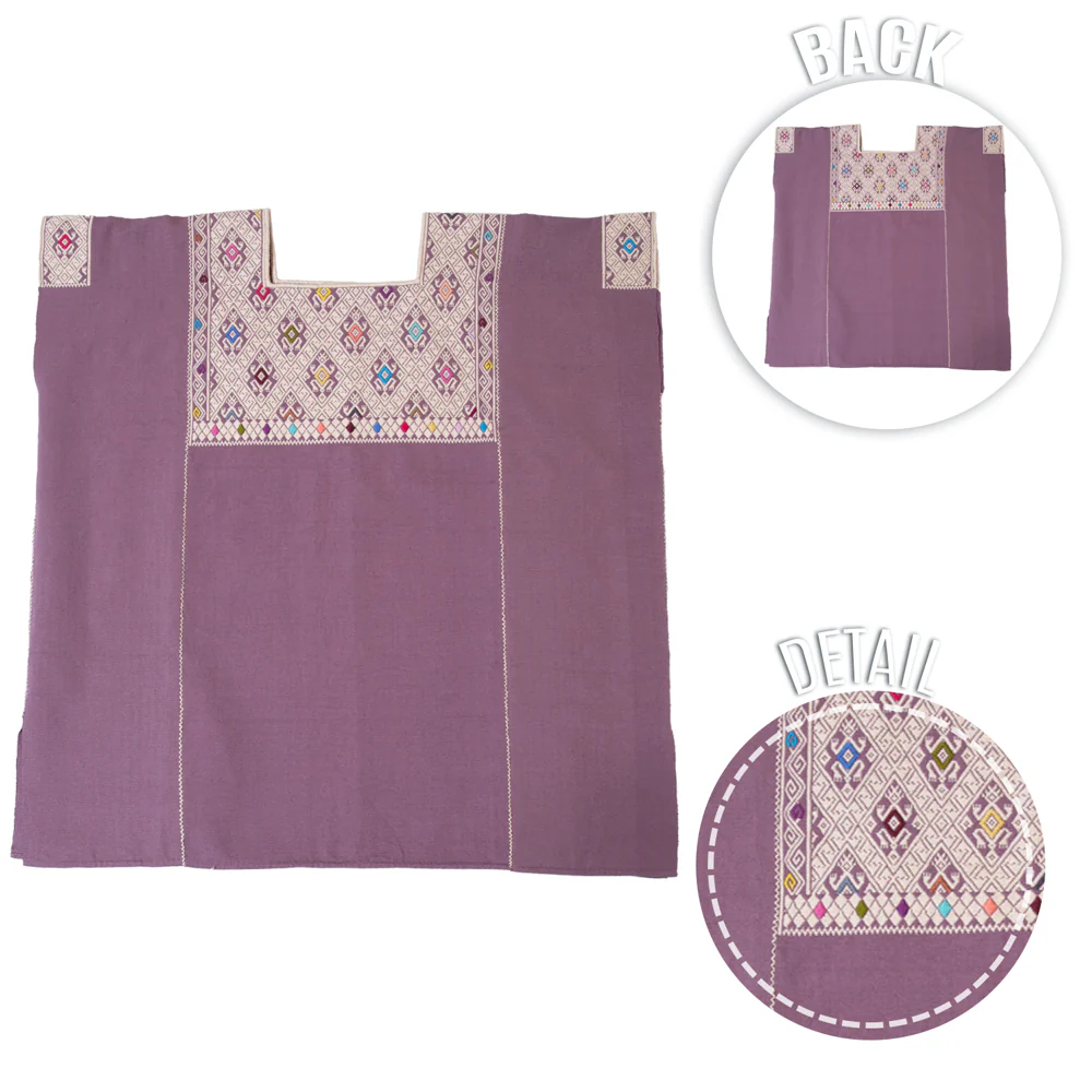 San Andrés Sun Woven Huipil Blouse - Image 15