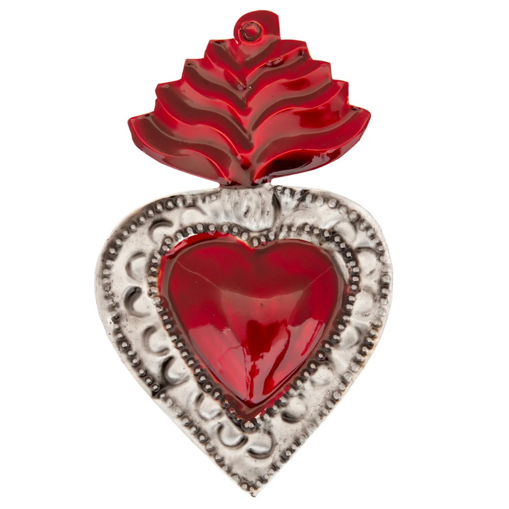 Small Mexican Milagros Tin Hearts - Image 31