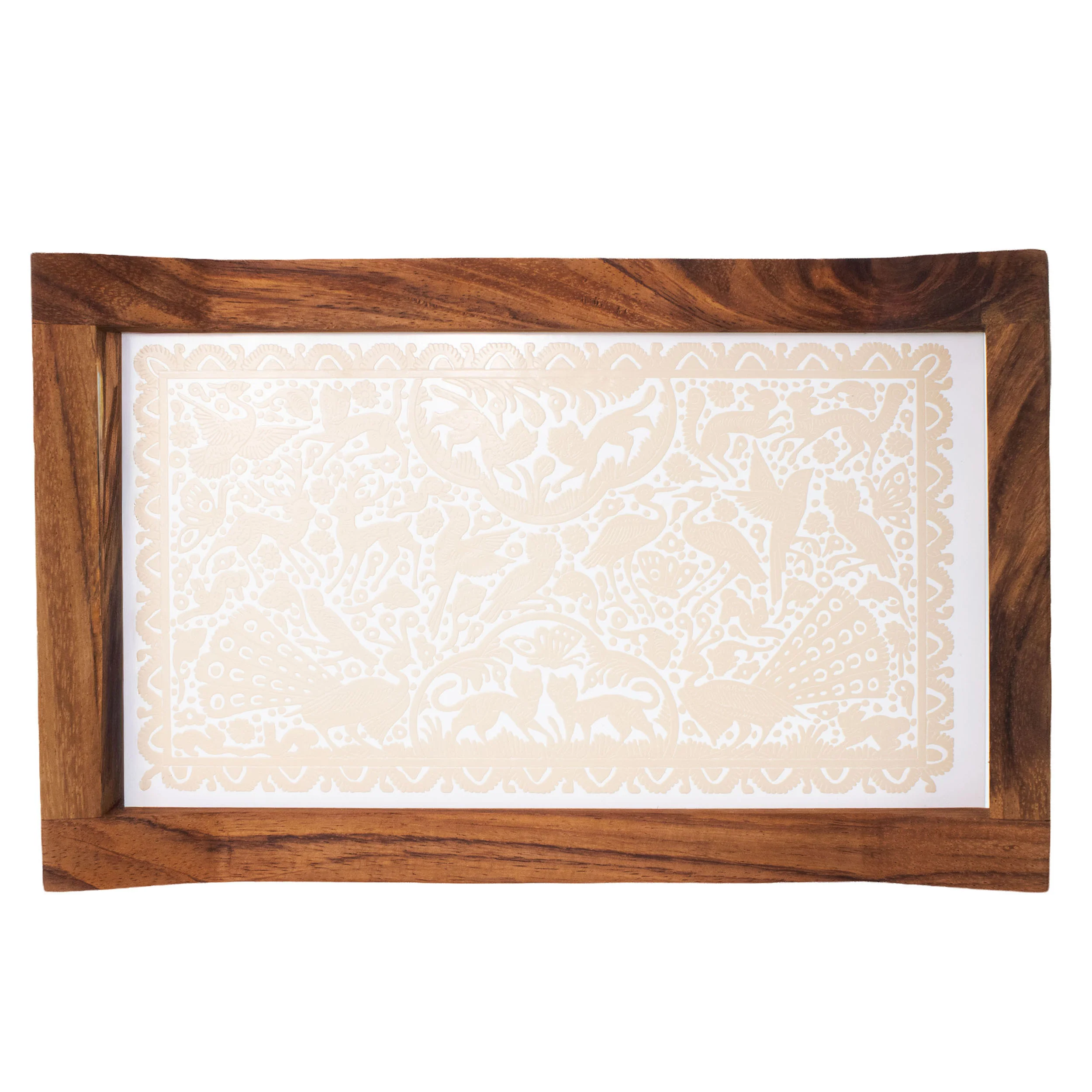 Small Olinalá Parota Solid Wood Serving Tray - Image 14