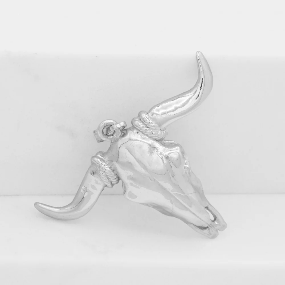 Sterling Silver Cabeza de Toro Pendant - Image 3