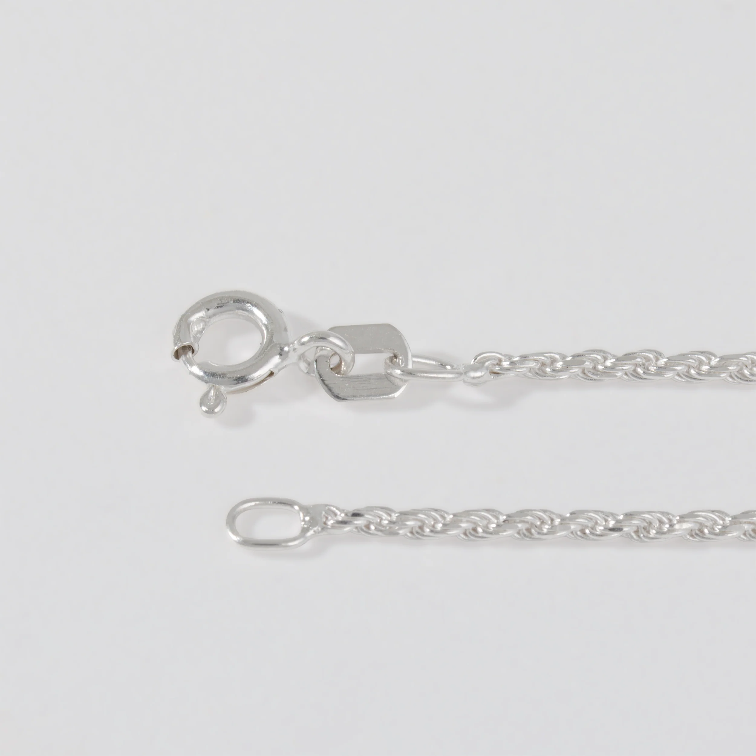 Sterling Silver Cable Rope Chain Necklace - Image 4