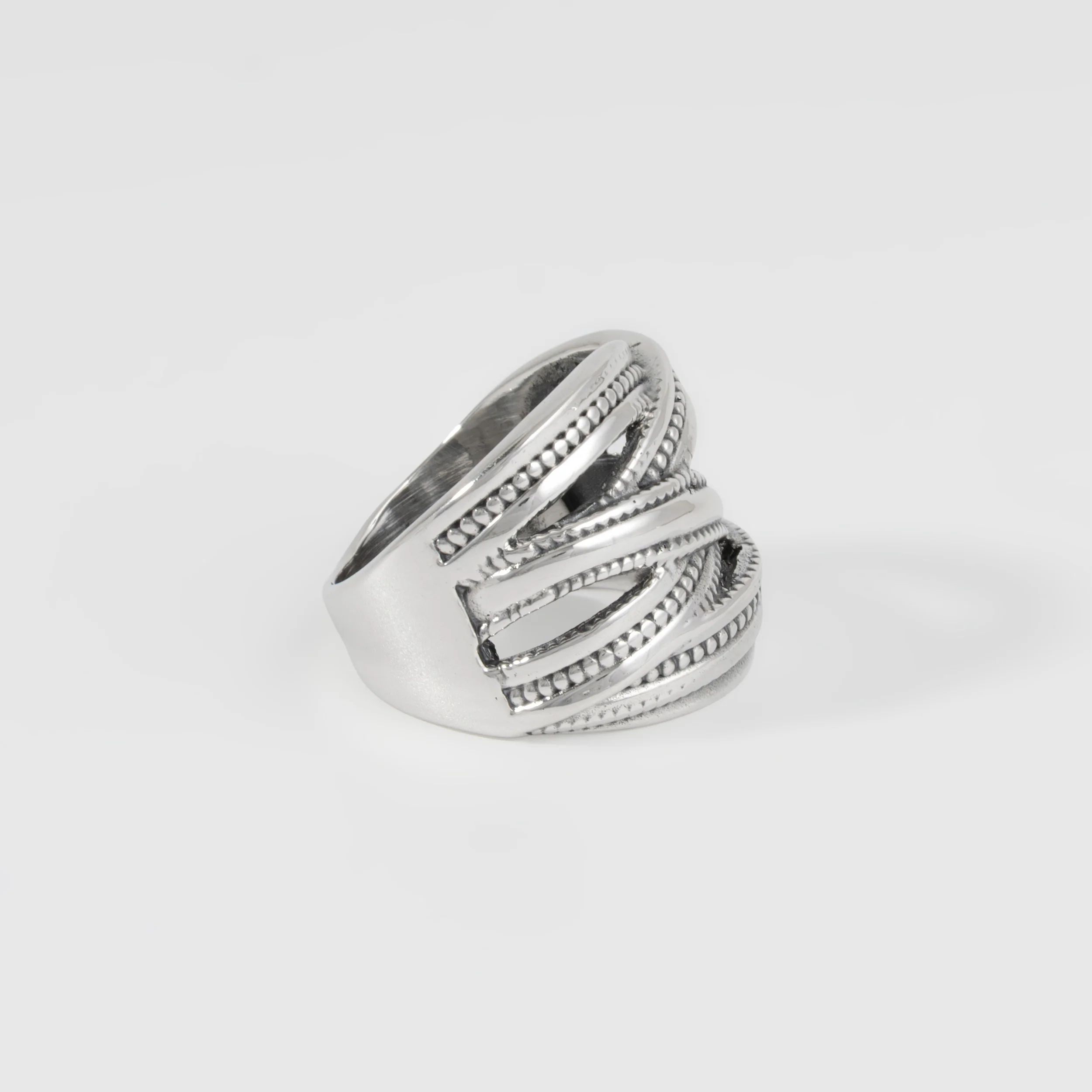 Sterling Silver Crossover Ring - Image 3