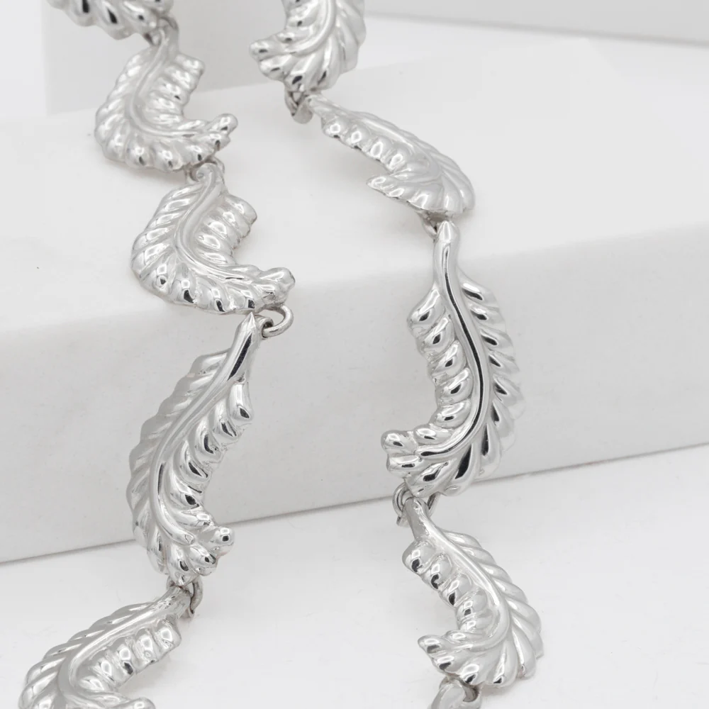 Sterling Silver Dancing Leaves Necklace - Image 3