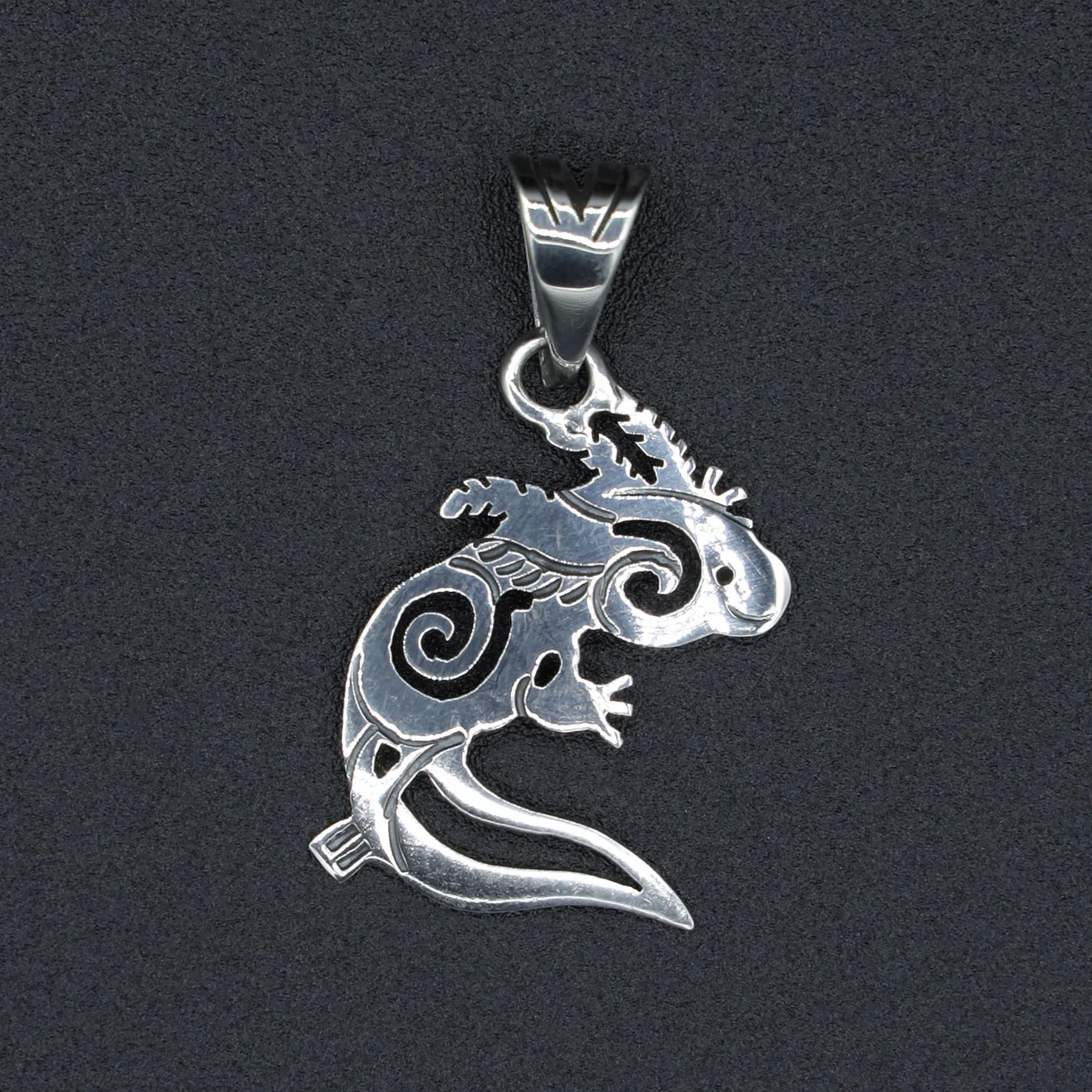 Sterling Silver Delicate Axolotl Pendant - Image 7