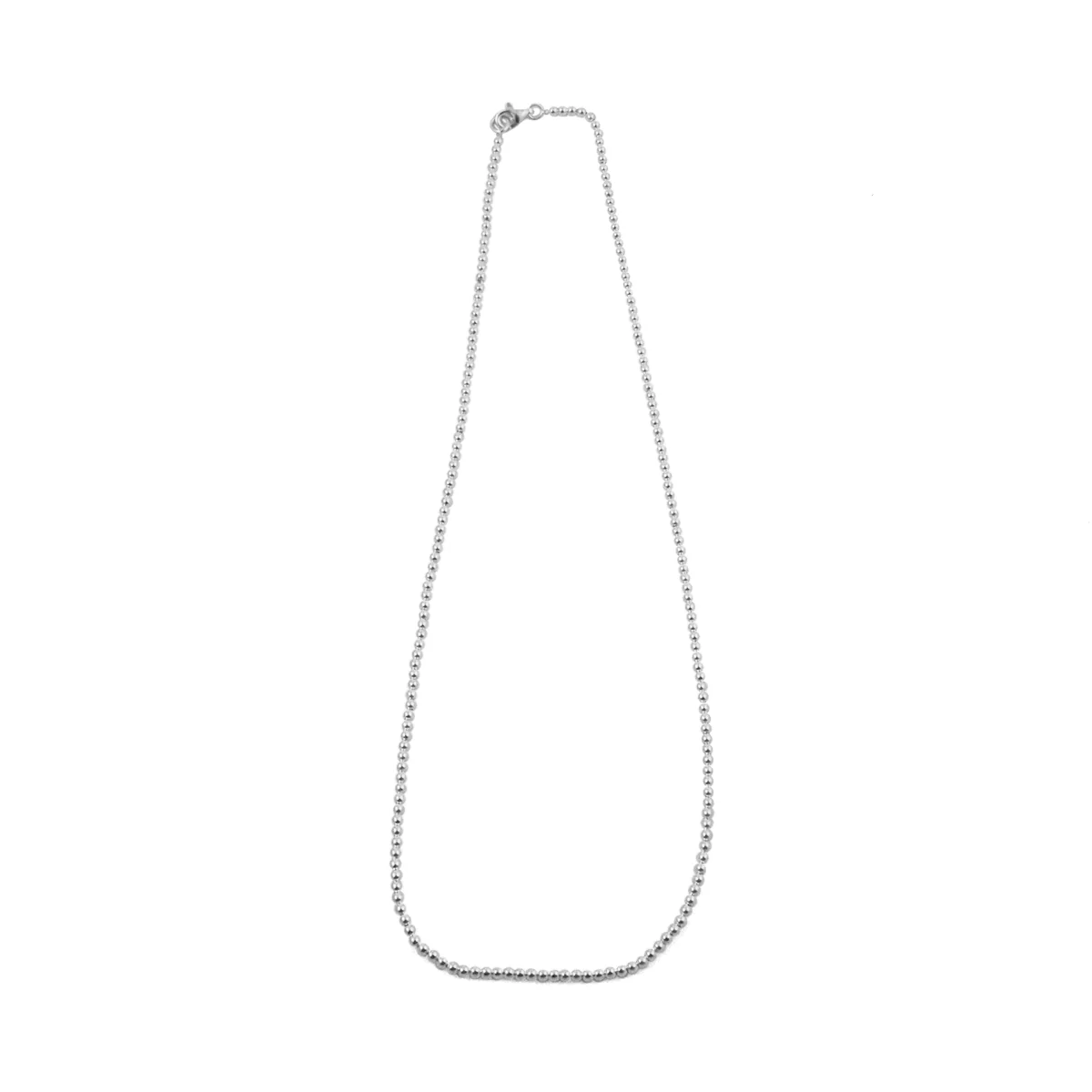 Sterling Silver Essential Beaded Chain Necklace - Image 3