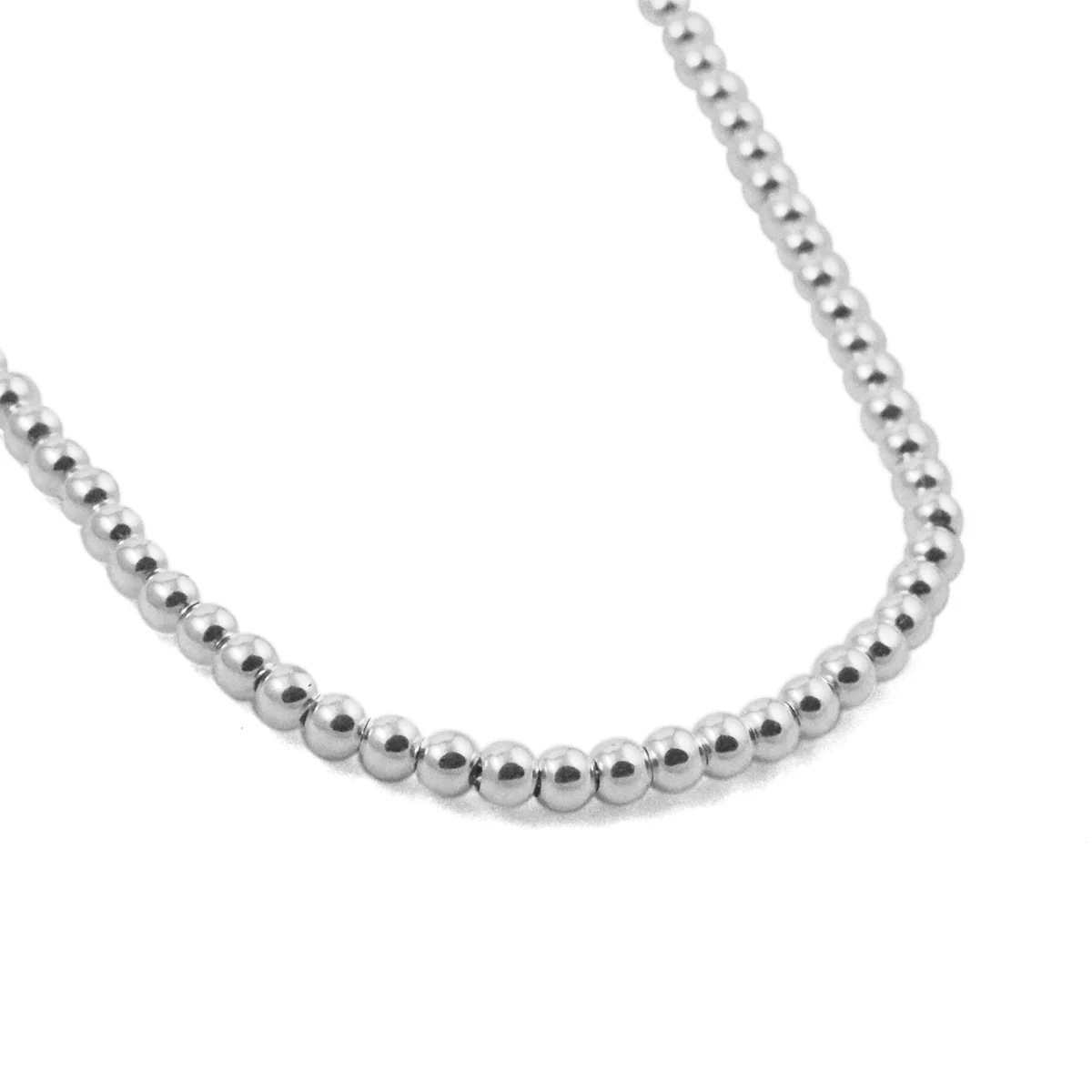 Sterling Silver Essential Beaded Chain Necklace - Image 4