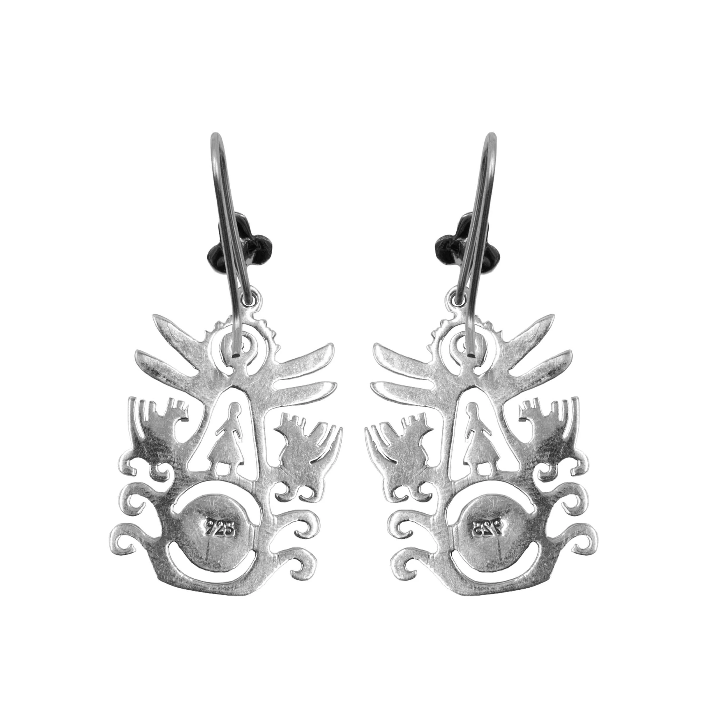 Sterling Silver Eternal Blue Tree of Life Earrings - Image 9