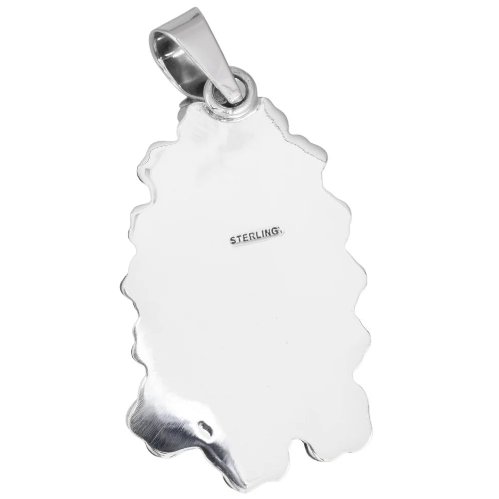 Sterling Silver Floral Virgencita Pendant - Image 6