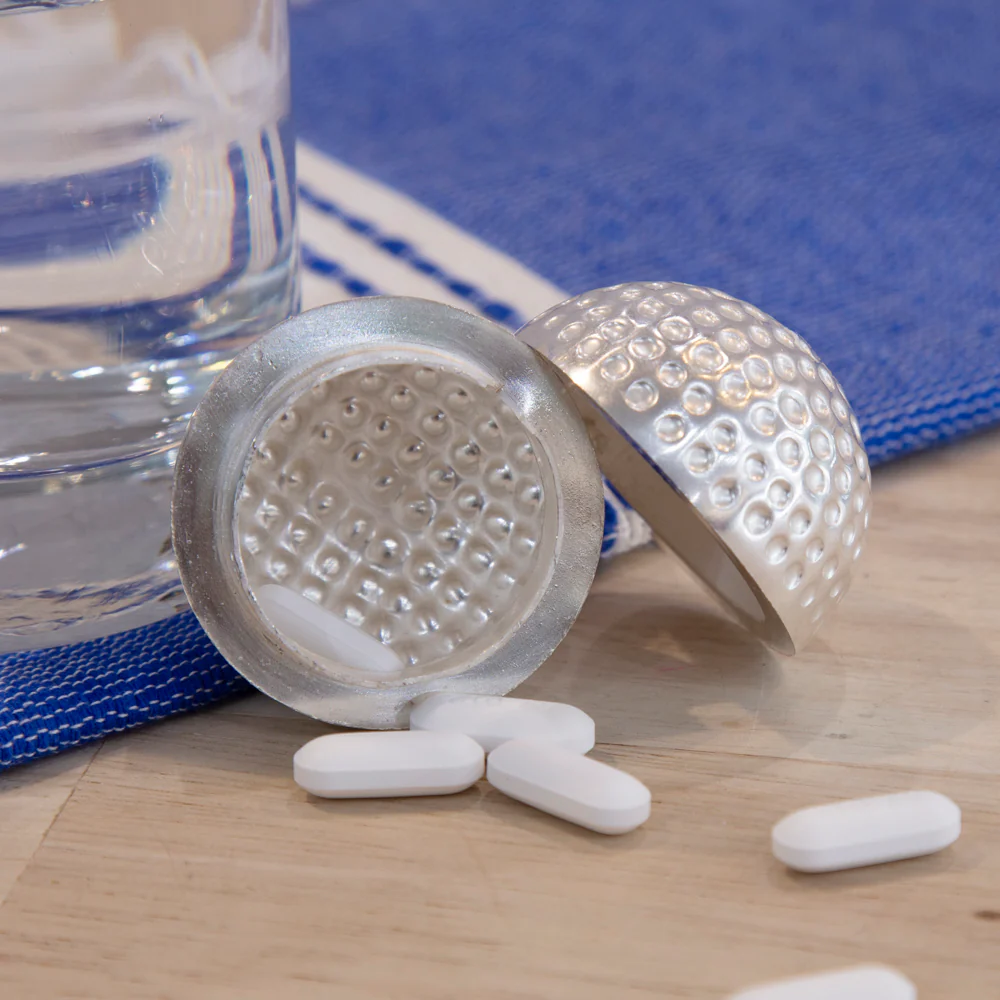 Sterling Silver Golf Ball Pill Box - Image 3