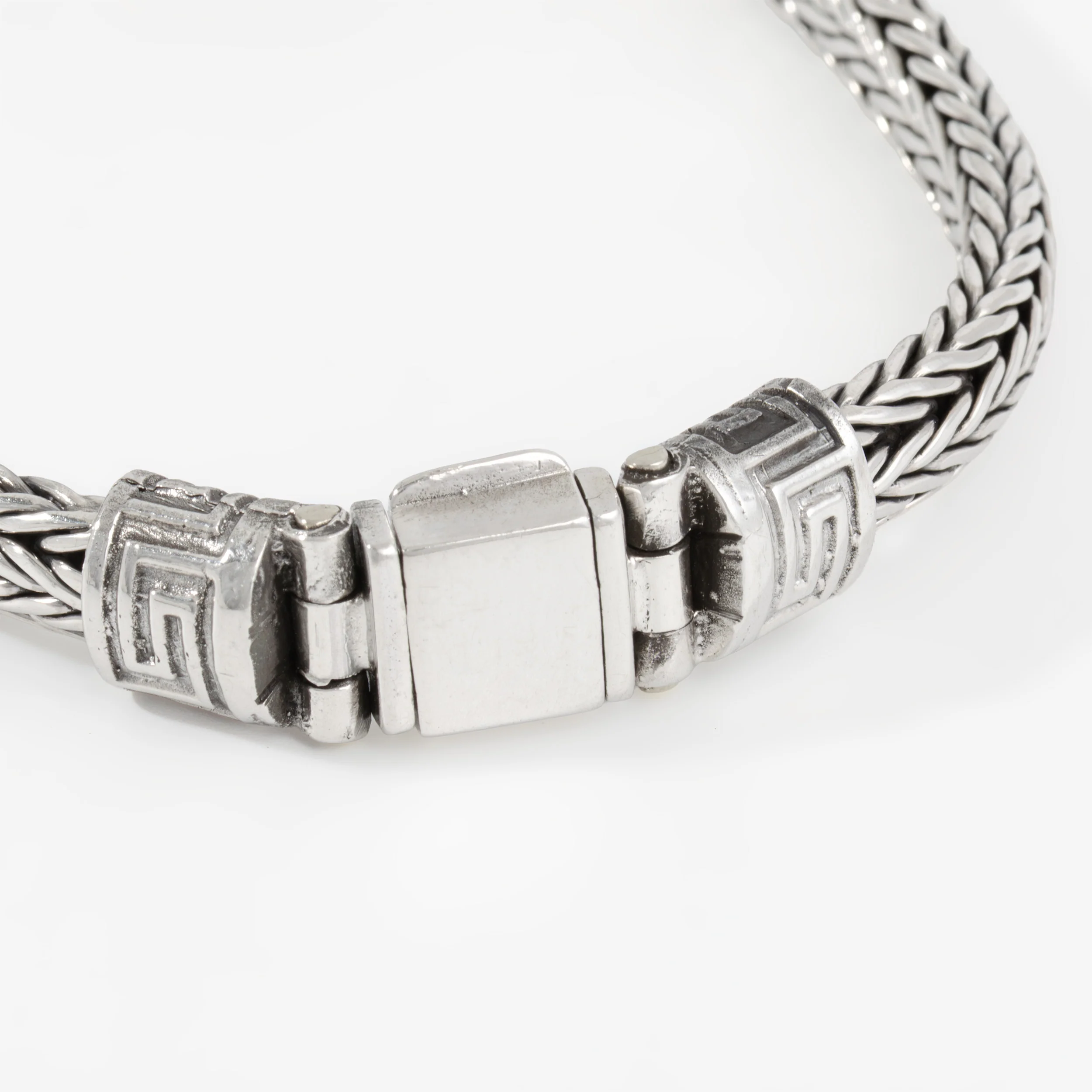 Sterling Silver Jaguar Braided Bracelet - Image 5