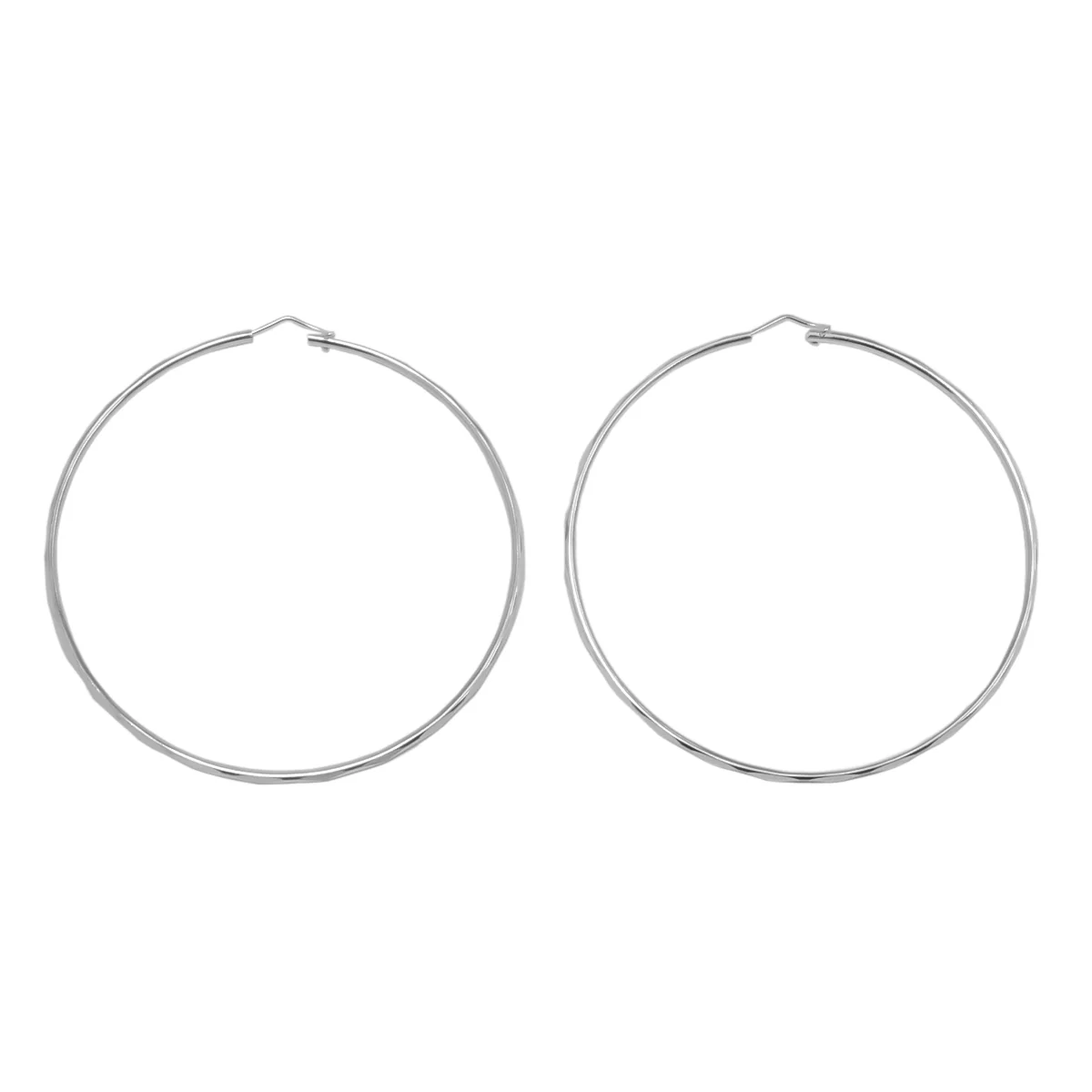 Sterling Silver Large 2.5" Hoop Earrings - Image 13