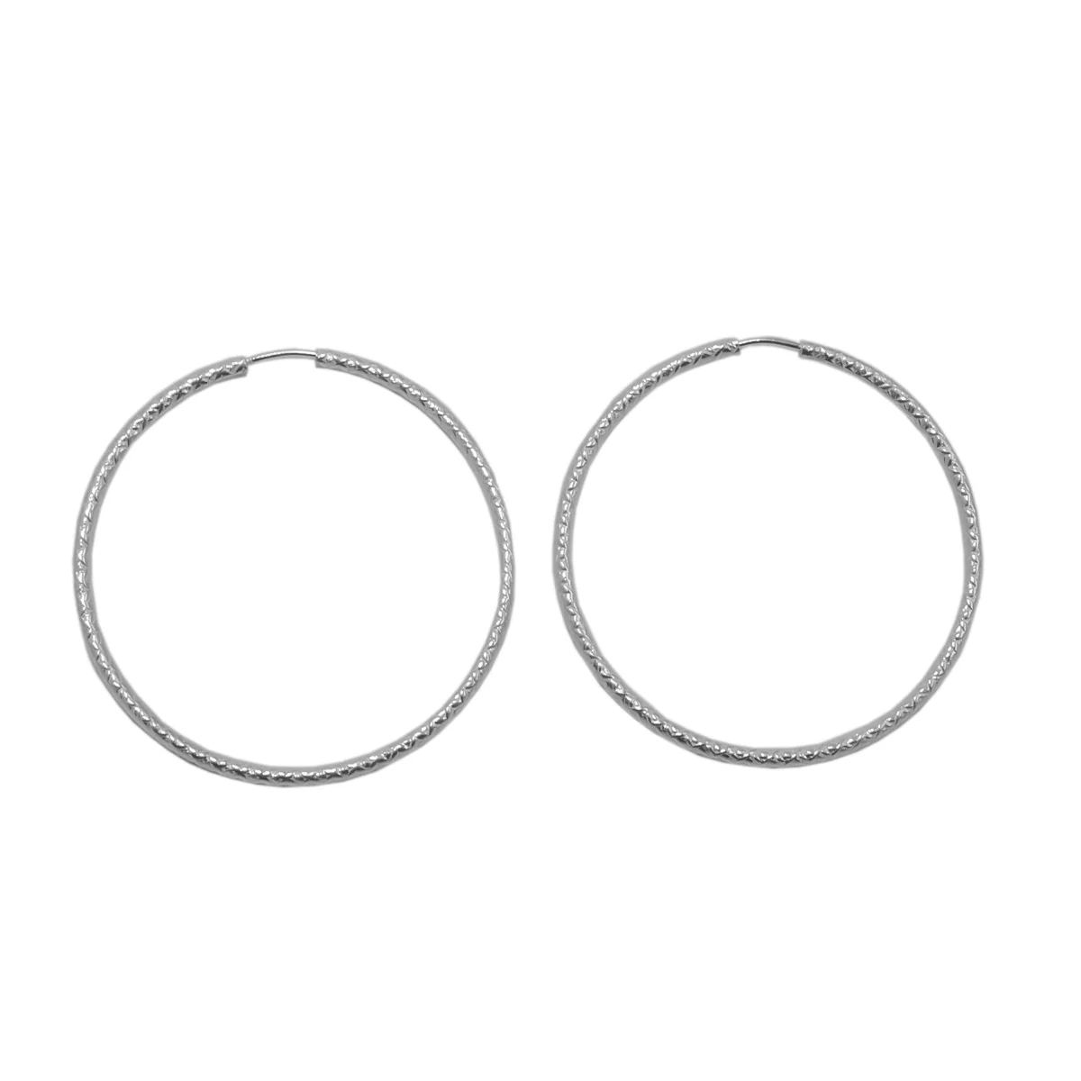 Sterling Silver Large 2.5" Hoop Earrings - Image 14
