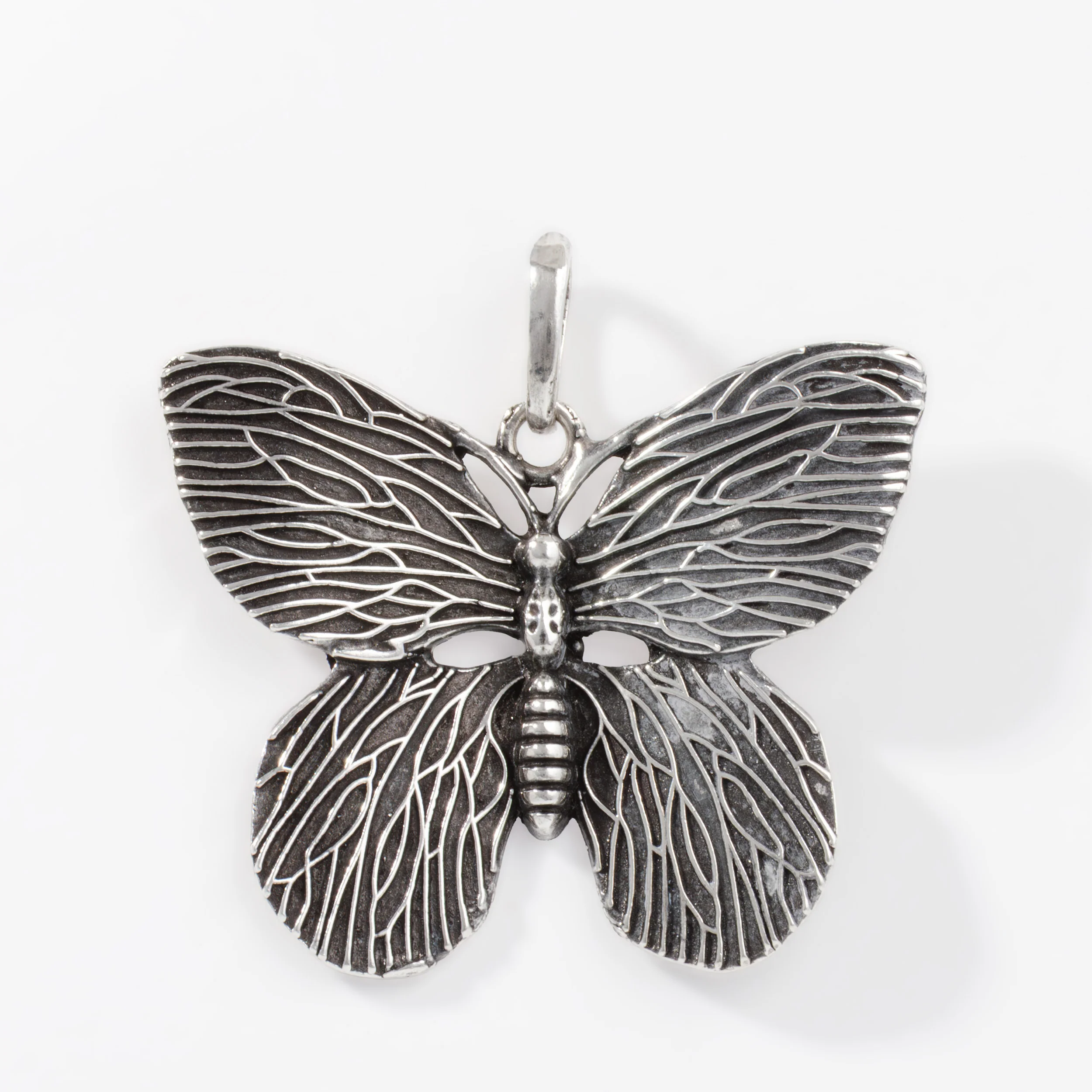 Sterling Silver Large Butterfly Pendant - Image 2