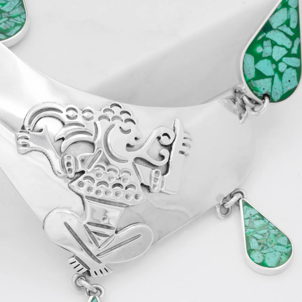 Sterling Silver Malachite Whispers Necklace - Image 5
