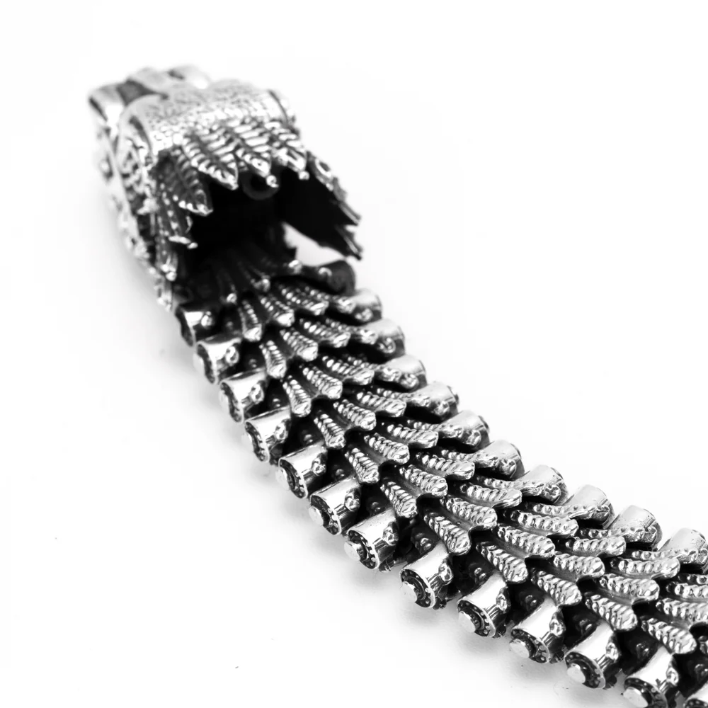 Sterling Silver Quetzalcoatl Bracelet - Image 8