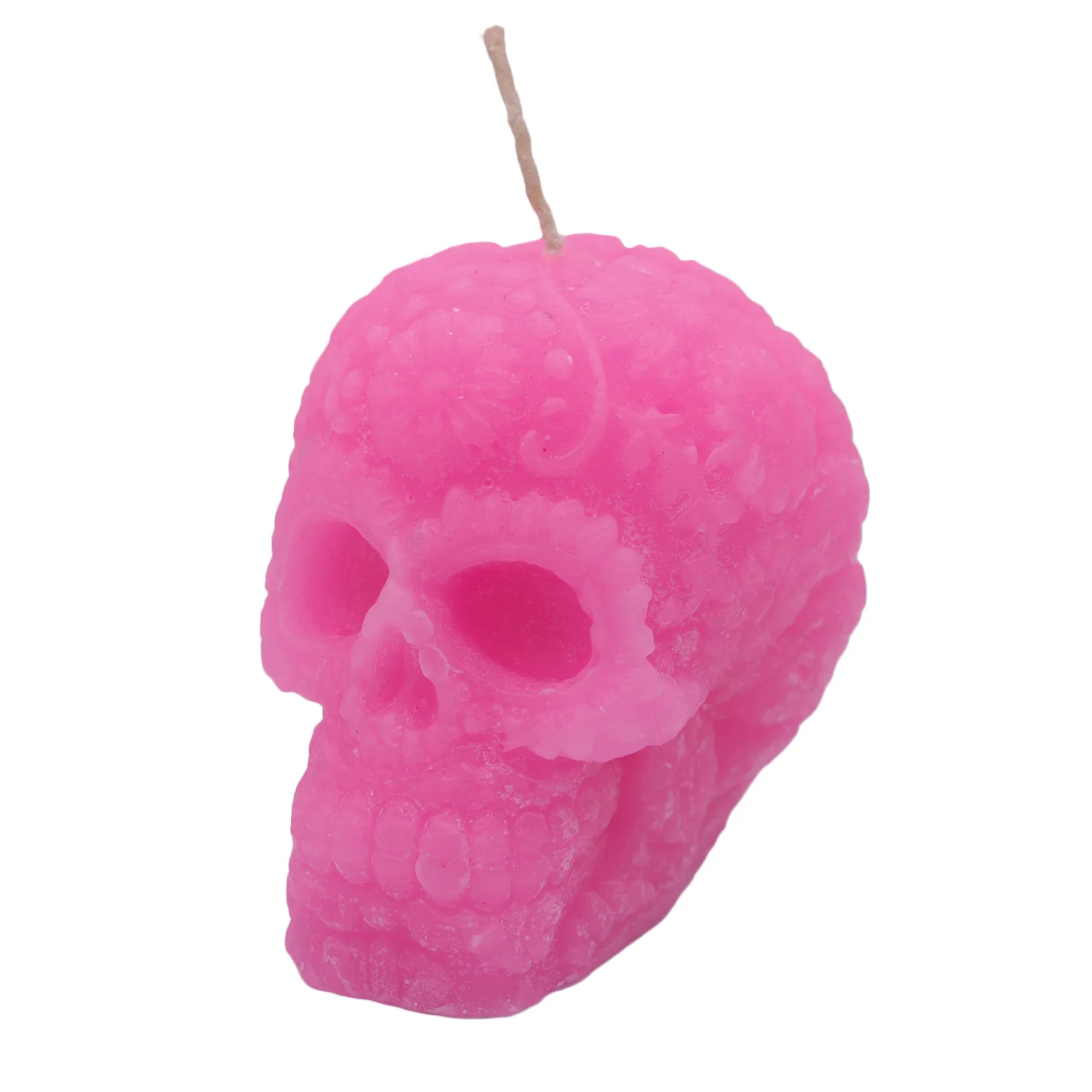 Sugar Skull with Flowers Candle - Image 4