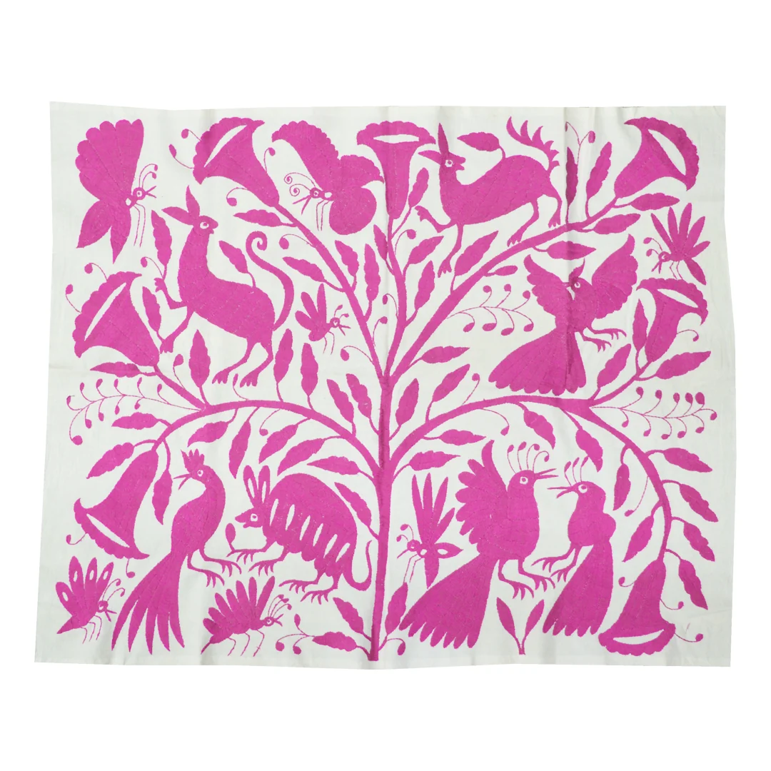 Otomí Hand-Embroidered Tapestry - Image 9