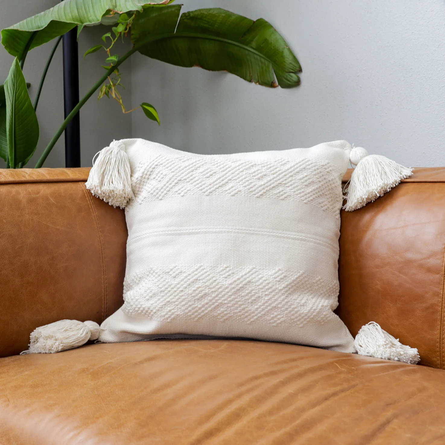 Telar Woven Square Pillow Covers with Tassels - Image 6