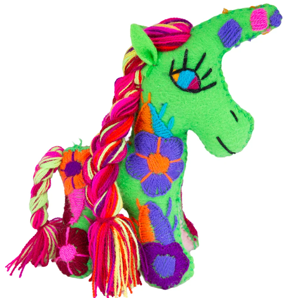 Unicorn Hand-Embroidered Stuffed Animal - Image 7