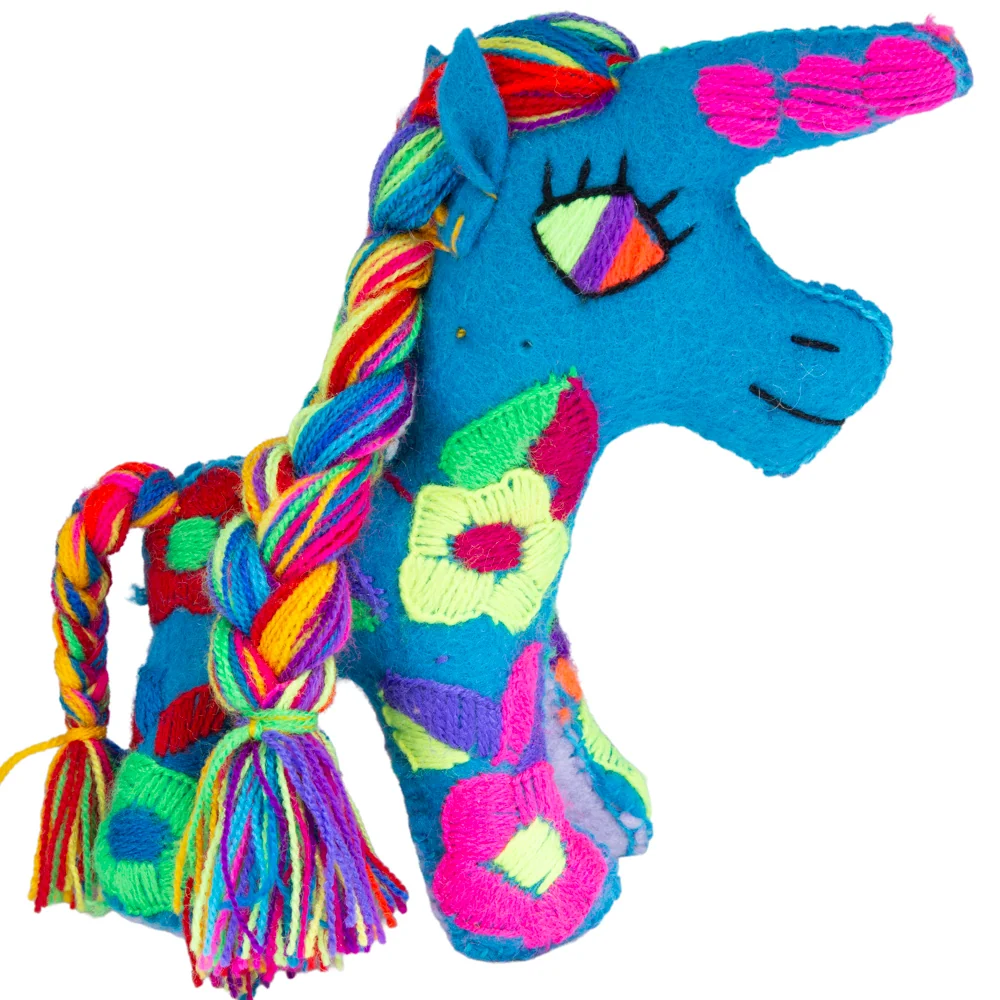 Unicorn Hand-Embroidered Stuffed Animal - Image 8