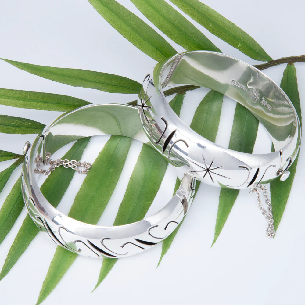 Vintage Sterling Silver Cuff Bracelet - Image 2