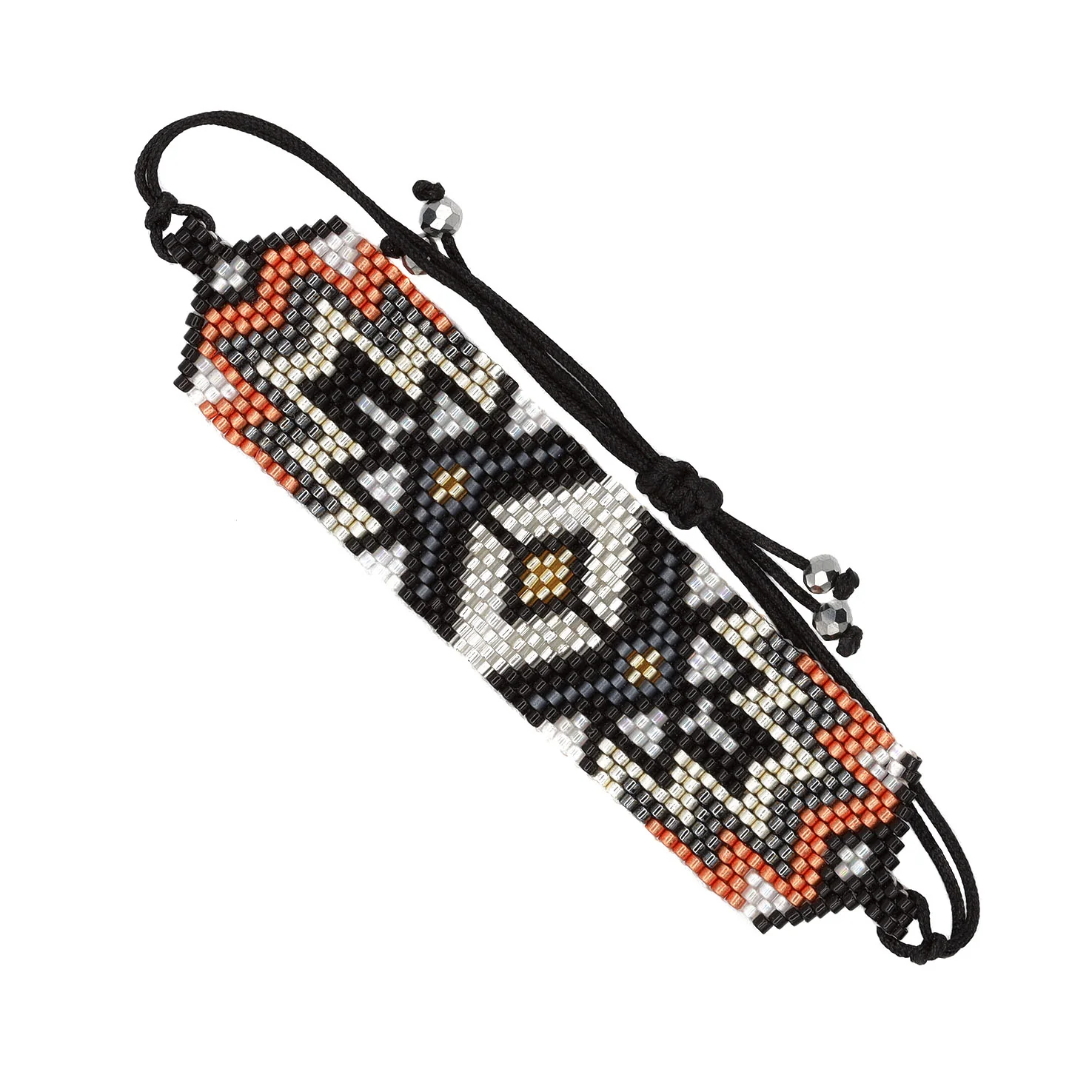 Wixárika Beaded Wide Adjustable Bracelet - Image 5