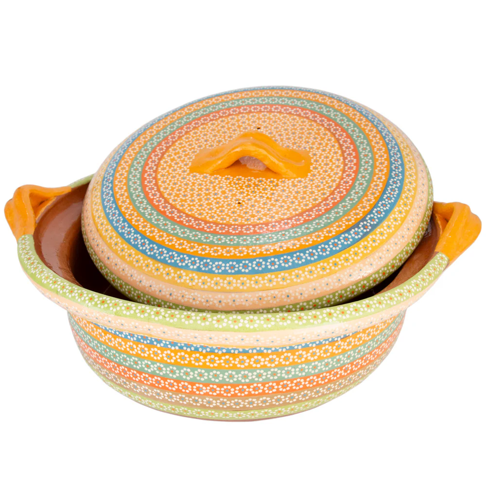 XL Capula Clay Cazuela, Serving Dish with Lid - Image 9
