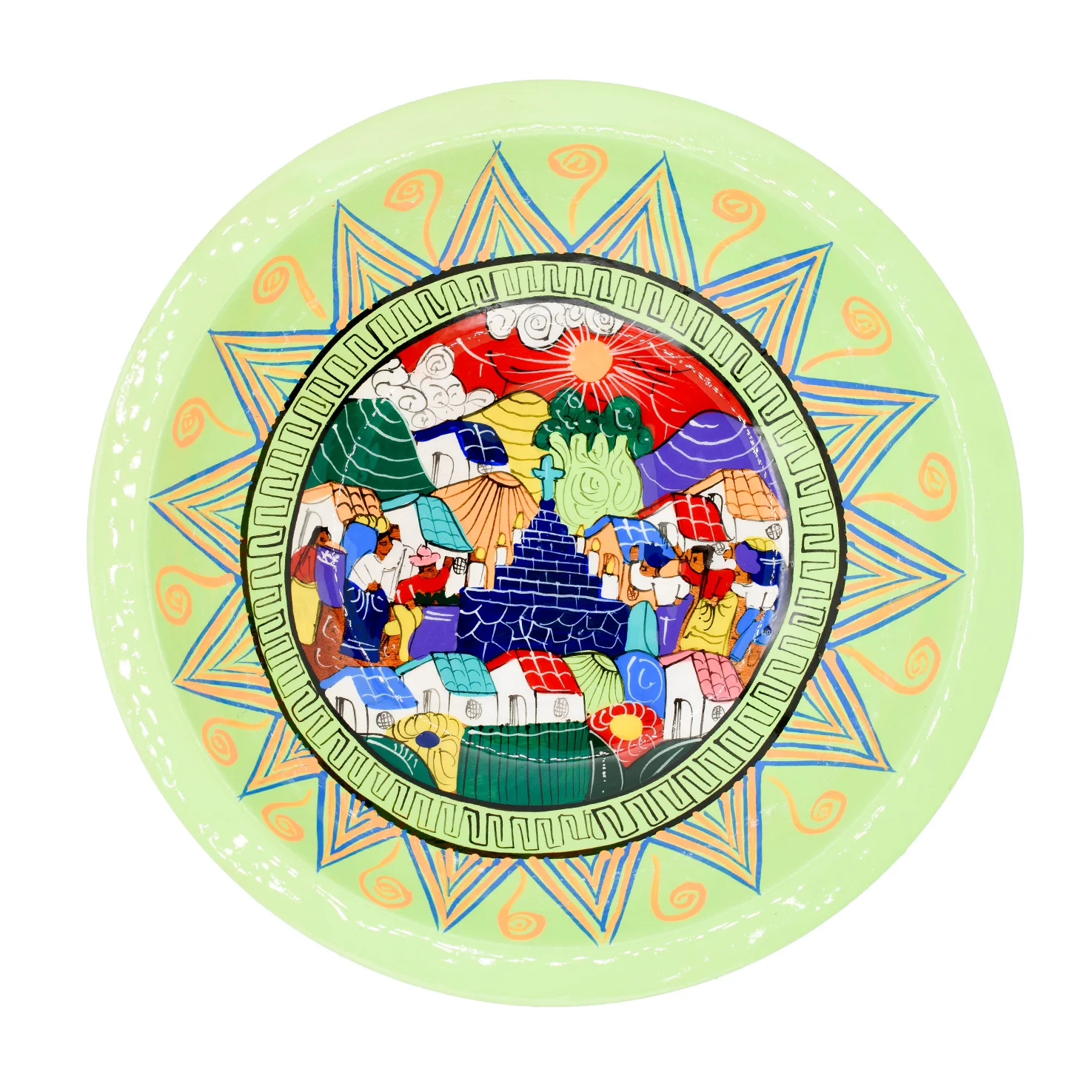 Xalitla Storytelling Wooden Colorful Bowl - Image 10