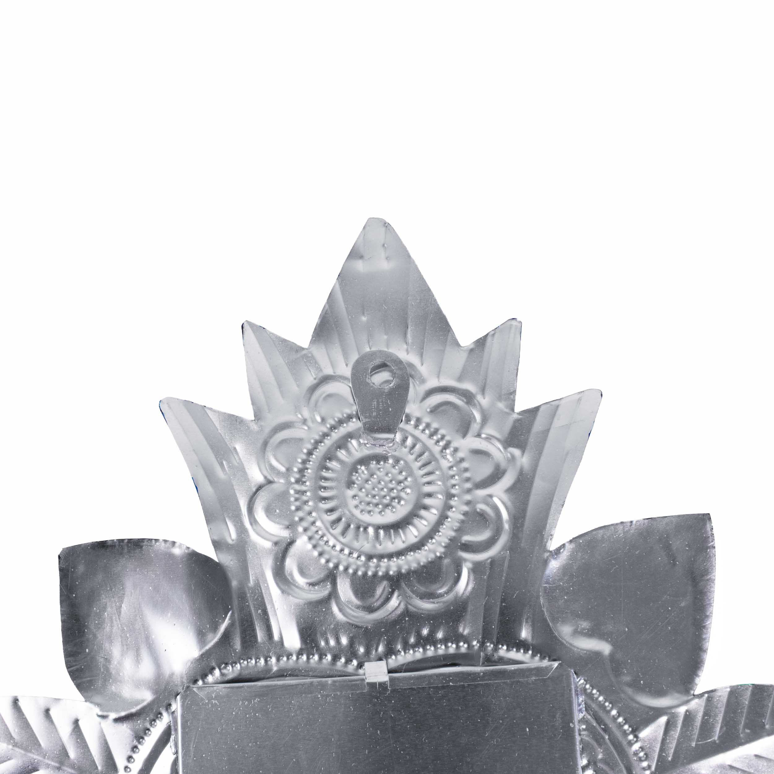 XL Mexican Milagro Tin Heart with Mirror - Image 11
