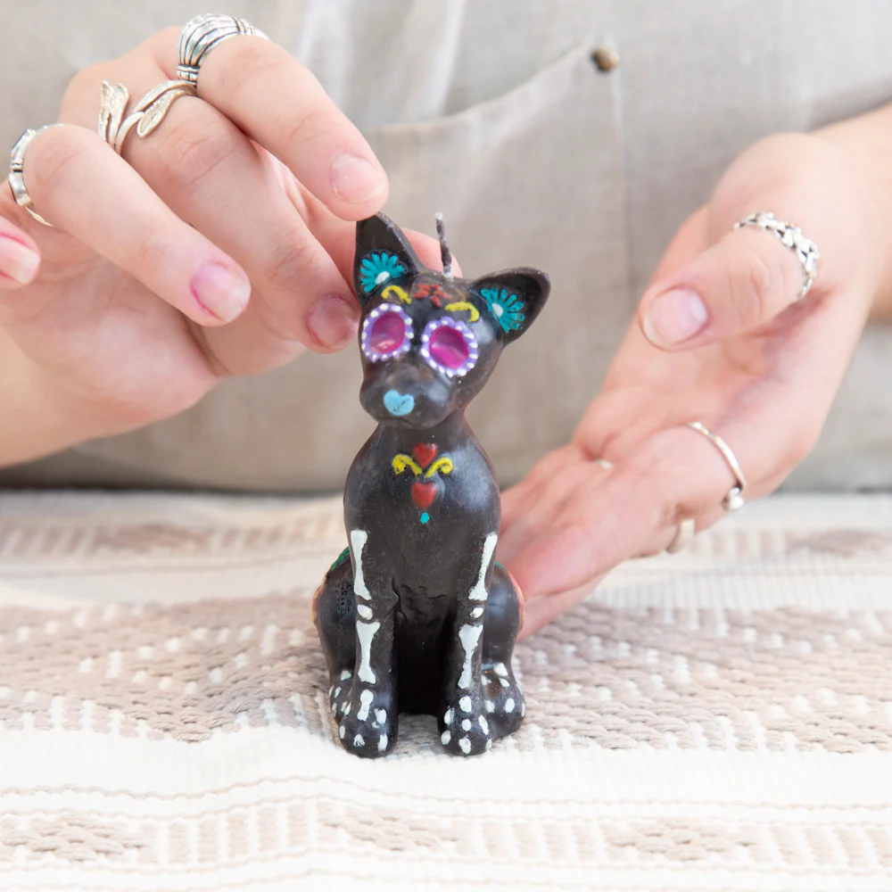 Xoloitzcuintle Dog Día de Muertos Scented Candle - Image 2