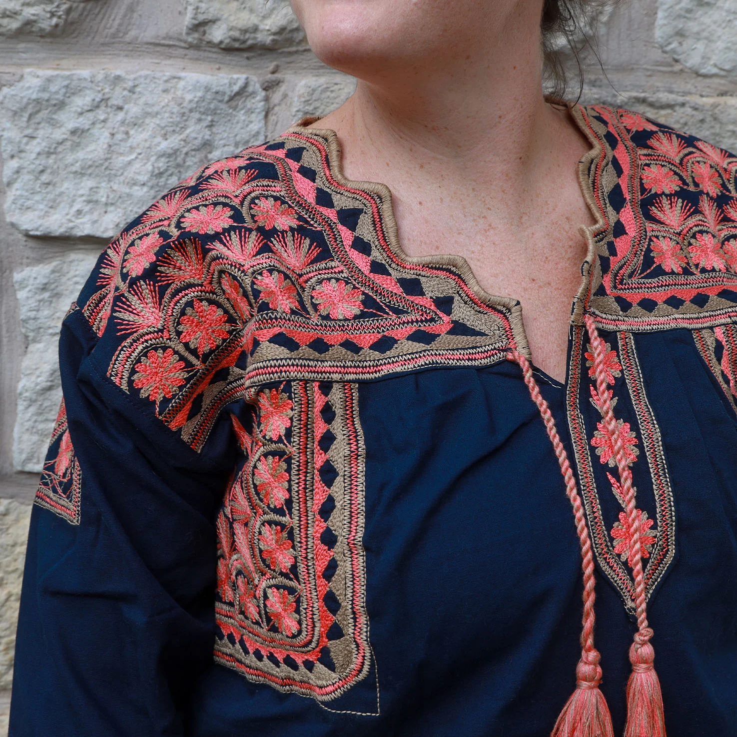 Xuuxy Embroidered 3/4 Sleeve Blouse - Image 8